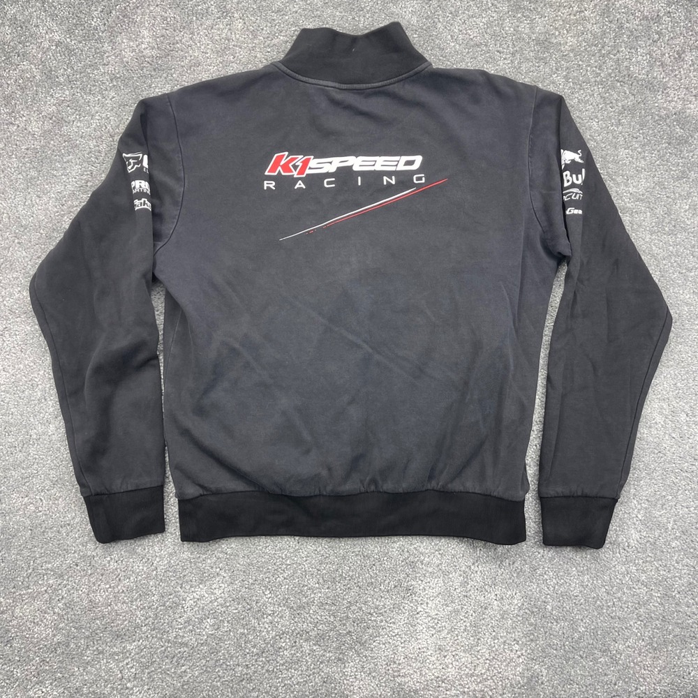 K1 Speed Racing Track Jacket Mens Small BlackvRed Bull Sponsor Full Zip